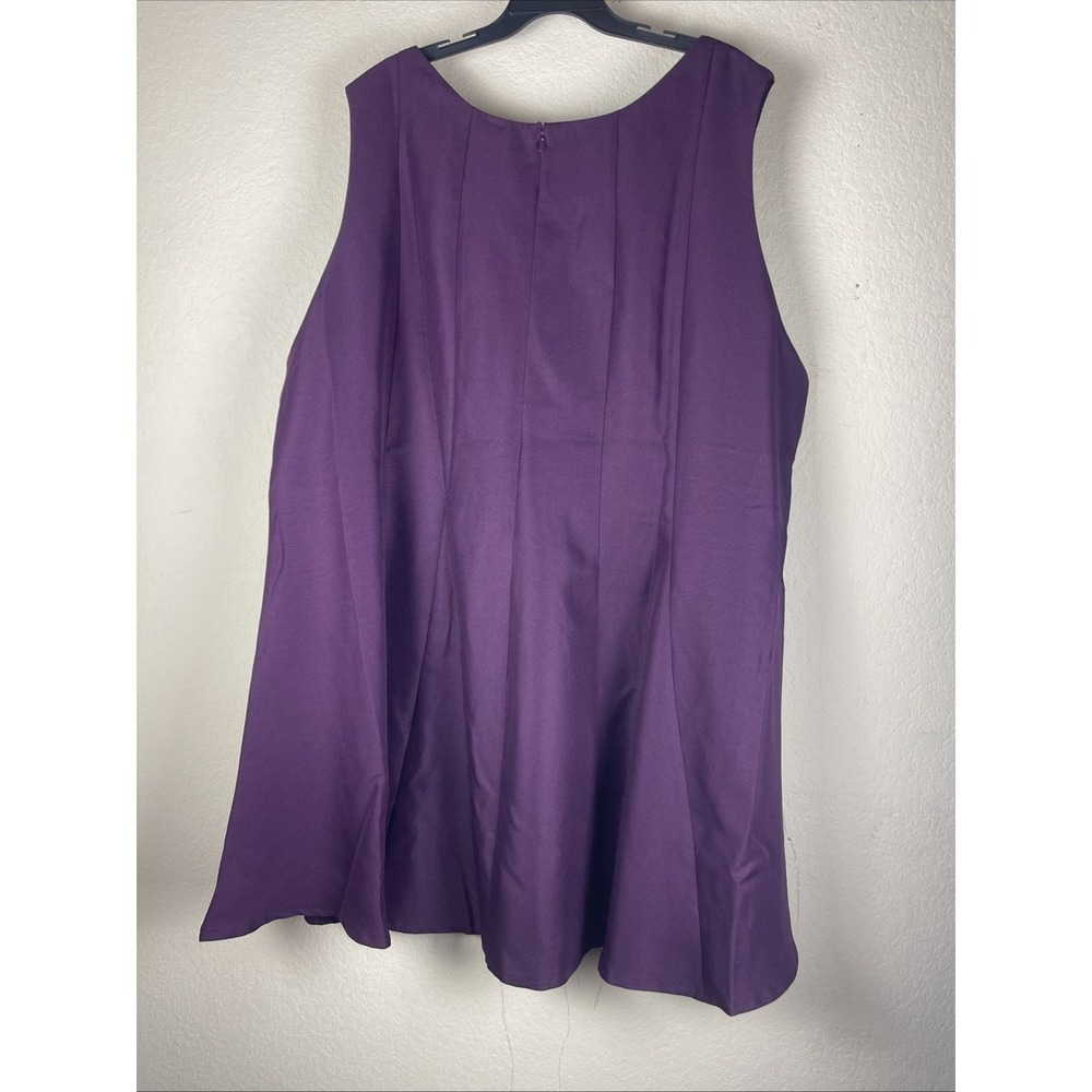Roaman's Women's Plus Size Fit and Flare Suit Dress in Pretty Orchid Size 40 W - Picture 4 of 7